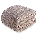 SOCHOW Sherpa Fleece Throw Blanket, 127cm×150cm, Camel, new, open/scruffy box