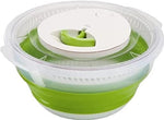 Emsa Basic Salad Spinner, Transparent/Green, 4 L , new but slight crack , does not affect use , some minor marks , scruffy box