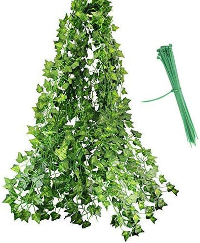 PERFETSELL 12 Pack Artificial Ivy 78 Ft Garland Foliage Green Leaves Fake Plant New but scruffy packaging