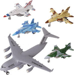 Crelloci Army Airplane Aeroplane Toys 5Pcs, good condition , broken plane tail ( ref tt133)