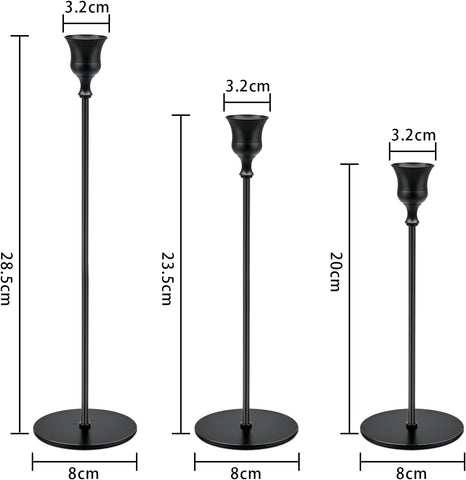 Mardiko Metal Candle Holders Candlesticks, Winecup Shape- Black- new but open box