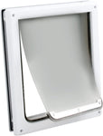 Pet Prime 2 Ways Locking Pet Flap Door with Transparent flap (Medium) used very good will need screws scruffy box