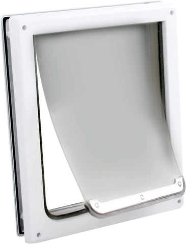Pet Prime 2 Ways Locking Pet Flap Door with Transparent flap (Medium) used very good will need screws scruffy box