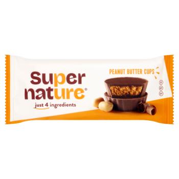 Super Nature Peanut Butter Cups 40g- best before 27/03/24- scruffy pack