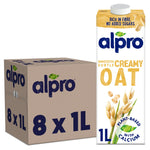 Alpro Oat Plant-Based Long Life Drink 1L (Pack of 8)- best before 31/03/25- damaged pack and taped/scruffy cartons