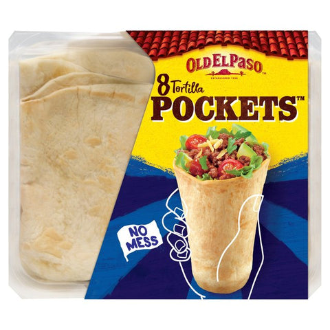 Old El Paso Tortilla Pocket Fajita Wraps 8 per pack 223g - best before 04/02/25