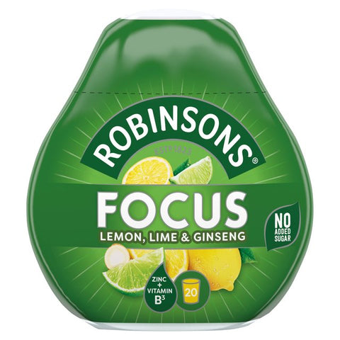 Robinsons Mini Focus Lemon Lime & Ginseng best before 8/24