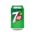 7UP Regular 330ml Cans, Pack of 23, best before 07/25, ONLY 23 cans, damaged pack, bagged