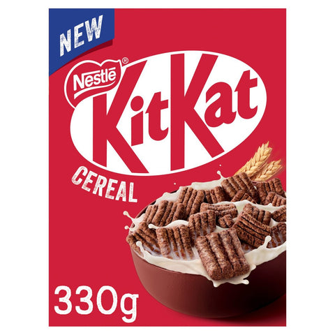 Nestle KitKat Chocolate Cereal 330g, best before 04/25, damaged box, still sealed