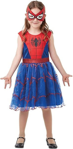 Rubie's Official Marvel Spider-Girl Deluxe Child's Costume age 5-6 years- used good some snagging, missing mask no original packaging