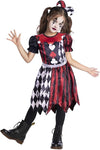 amscan Childs Girls Red Jester Girl Halloween Fancy Dress Costume- New but open packaging