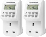 DEWENWILS Digital Lamp Timer Socket Plug (2 Pack) condition new, open, scruffy box