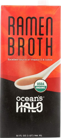 Ocean’s Halo Ramen Broth 946ml- best before 04/25- dented/scruffy pack