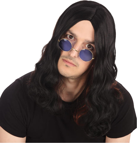 Bristol Novelty Ozzy Osbourne Streaks Wig, Black/Red, One Size, New but open scruffy box