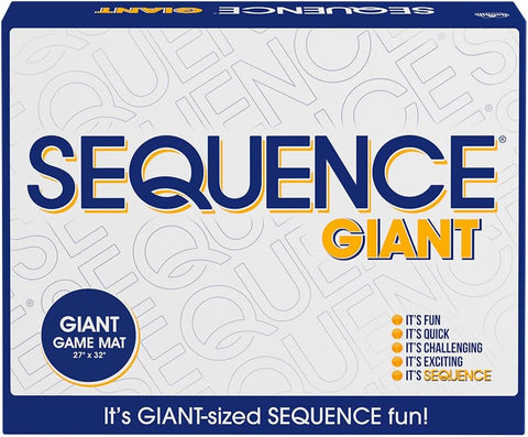 Sequence Jumbo, Fun Family Strategy Game, New but missing 9 blue chips, broken box