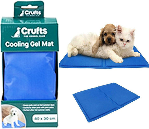 Crufts - Self Cooling Pet Dog Gel Mat 40cm x 30cm, Blue, new, open/damaged box