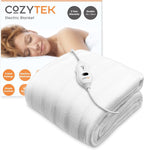 Cozytek Double Electric Blanket 135 x 120cm- White- new but open/scruffy box