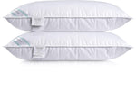 Threads For Bed Natural Feather & Down Pillows Pack of 2, condition new but small mark on one pillow, scruffy packaging
