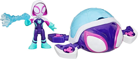 SPIDEY AND HIS AMAZING FRIENDS Marvel Water-Webs Ghost Turtle, Used- very good, damaged packaging