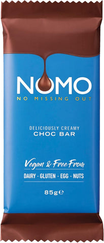 Nomo Creamy Choc Bar Vegan and Free From 85g ,  best before 7/25 , broken bar