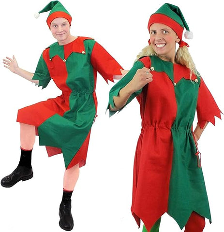 Adults Elf Costume, Unisex, size XXL,  refurbished, no original packaging (Ref TT 110)