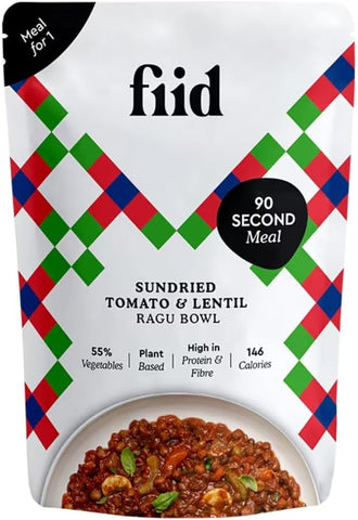 Fiid Sundried Tomato & Lentil Ragu Bowl 275g , best before 21/02/26