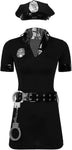 inlzdz Womens Halloween Police Officer Costume Cop Uniform Bodycon Dress size xxl- used very good, like new, no original packaging