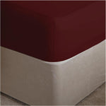 GC GAVENO CAVAILIA Easy Care Percale Extra Deep Fitted Bed Sheets, Burgundy, Double- new but no original packaging