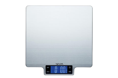 Taylor Pro Digital Large Kitchen Food Scales, Stainless Steel Silver, 10 kg Capacity- used acceptable/ no box