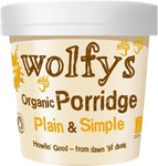 Wolfy's Organic Plain & Simple Porridge Pot (60g)- best before 04/25- dented pot