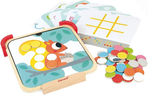 Janod - I Learn Colours - Magnetic Educational Toy, condition used-acceptable missing chalk& 1 magnetic chip