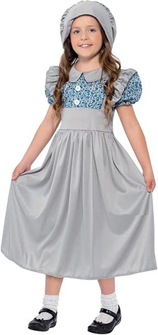 Smiffys Victorian School Girl Costume, 10-12 years, New but no original packaging