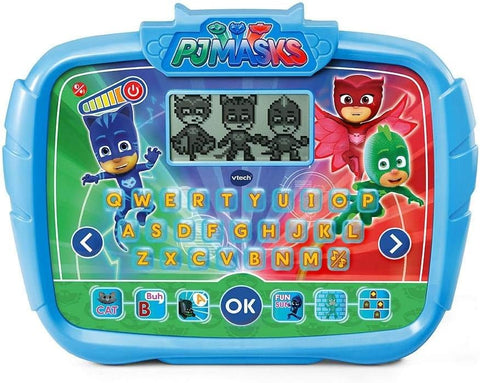 VTech Pyjamasques Super Educational Tablet, SPANISH LANGUAGE, used-very good, open-scruffy box