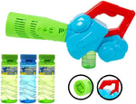 Grafix Bubble Blower with Solution, New but dusty, damaged box, tested, needs batteries