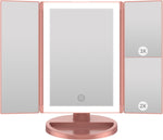 WEILY Makeup Mirror with Magnification & LED, condition new, open, damaged, box, Tested