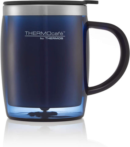 Thermos Translucent Desk Mug, Stainless Steel, Blue, 450 ml Used very good few scratches around