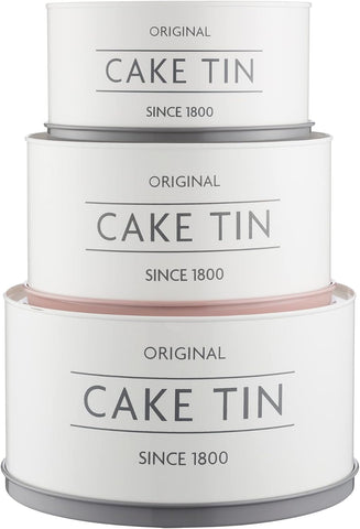 Mason Cash Kitchen Nesting Cake Tins, Set of 3- 22.5L x 22.5W x 15H cm- new