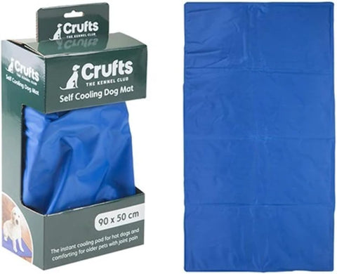 Crufts Comfortable Blue Pet Cooling Mat - 50 x 90cm, new, no box, with marks