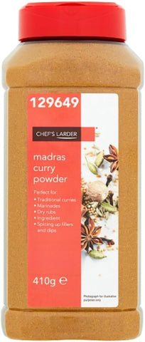 Chef's Larder Madras Curry Powder 410g best before 10/27