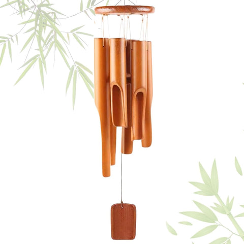 DONGDA Bamboo Wind Chimes, 6 Tubes Wooden Wind Chimes, new, no box