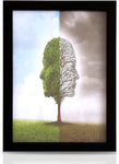 Zemiu Premium A4 Picture Frame with Clear Perspex Sheet & Wall Mounted Hook -Black- new but broken seal