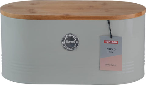 Typhoon Living Grey Bread Bin , new but lid is cracked all the way to the other side , needs glueing