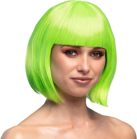 Boland Cabaret Straight Bob Wig One Size green, New but open, scruffy box