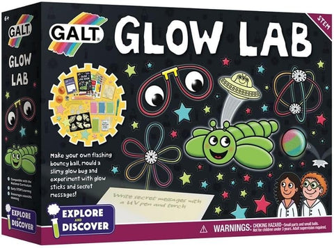 Galt Glow Lab Explore and Discover Science and Craft Kit, New but open, scruffy box