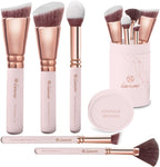Lamora Contour Powder Kabuki Foundation Blush Fan Brush Set 5pcs, New, open packaging