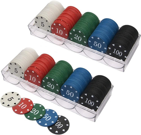 LHTHT Poker Chips 200, new but open-scruffy box