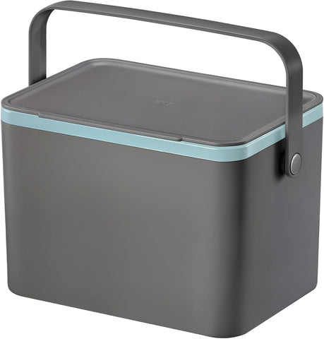 EKO Food Waste Compost Bin, Kitchen Countertop Food Waste Caddy, Grey, 4 Litre , new