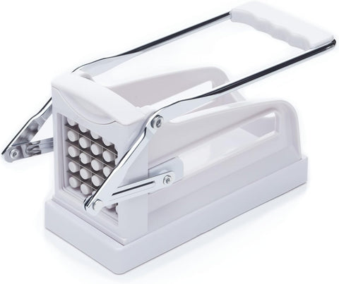 KitchenCraft Potato Chipper, Plastic and Stainless Steel, 23.5 x 10.5 x 12 cm, White- used/good but scruffy box