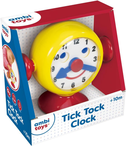 Ambi Toys, Tick Tock Clock, used-acceptable condition (dirty face)(ref tt155)