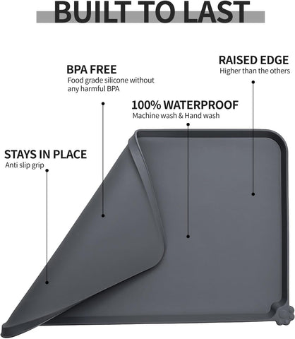 Reopet Silicone Pet Feeding Mat 47x30cm, Waterproof, New